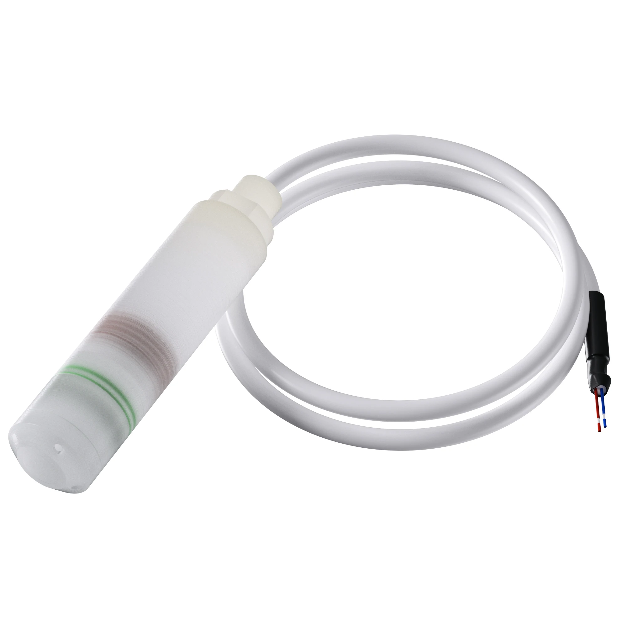 Transmisor de nivel de agua anticorrosivo DC24V PTFE rango de 1M Cable de 1M a 4-20mA 0-10V 0-5V RS485 Sensor de nivel de líquido rango de 0-5M