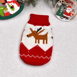 Puppy Knitted Sweater Autumn and Winter Dog Clothes Teddy Bear Christmas Dress Pet Warm Pullover Pet Supplies