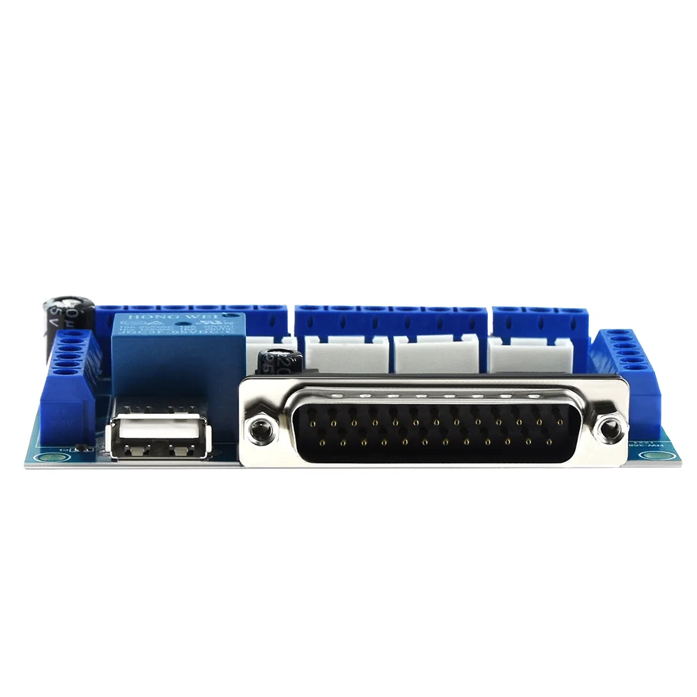 5 Axis CNC Breakout Board With USB Cable For Nema17 Nema23 Stepper Motor Driver MACH3 Parallel Port Control