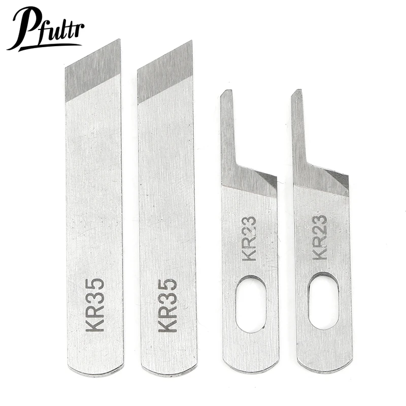 2Pcs Overlock Sewing Machine KR23 KR35 Upper Down Knife Blade Tungsten Steel DIY For Siruba Pegasus Sewing Machine Accessories