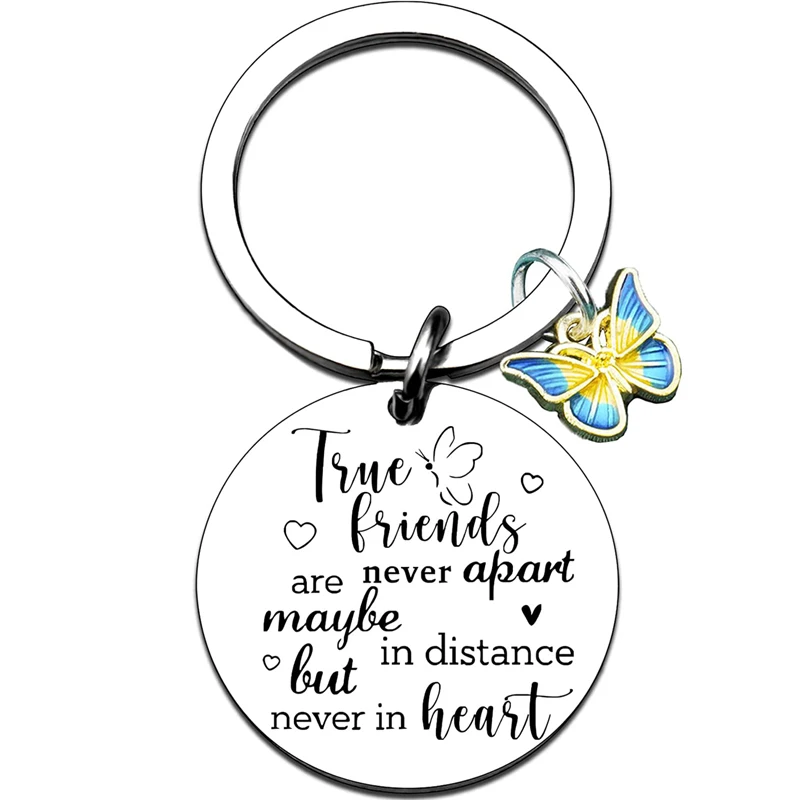 Friends Keychain True Friends Gift For Bff Long Distance Friendship Gifts For Soul Sisters Bestie Going Away Gift For Coworker