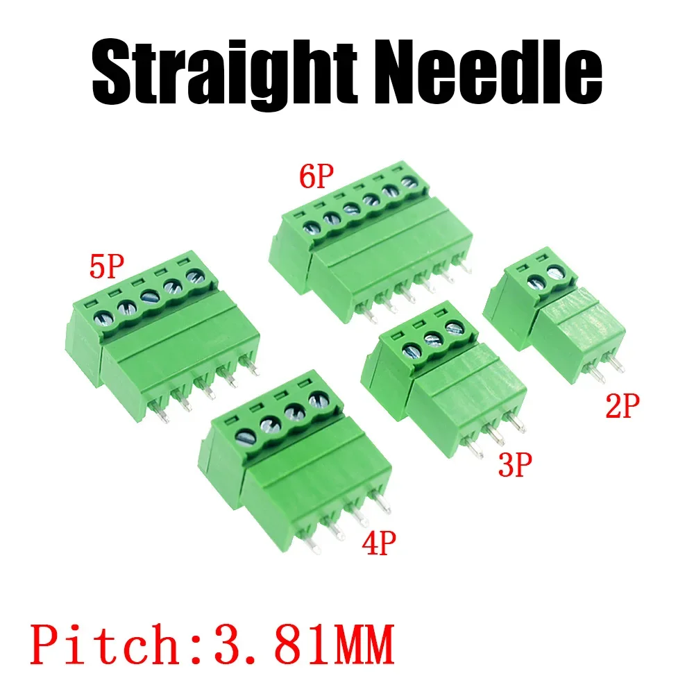 10/5 pares de conector de bloque de terminales de 3,81mm de paso 2EDG 2-15 pines Pcb tornillo sellado