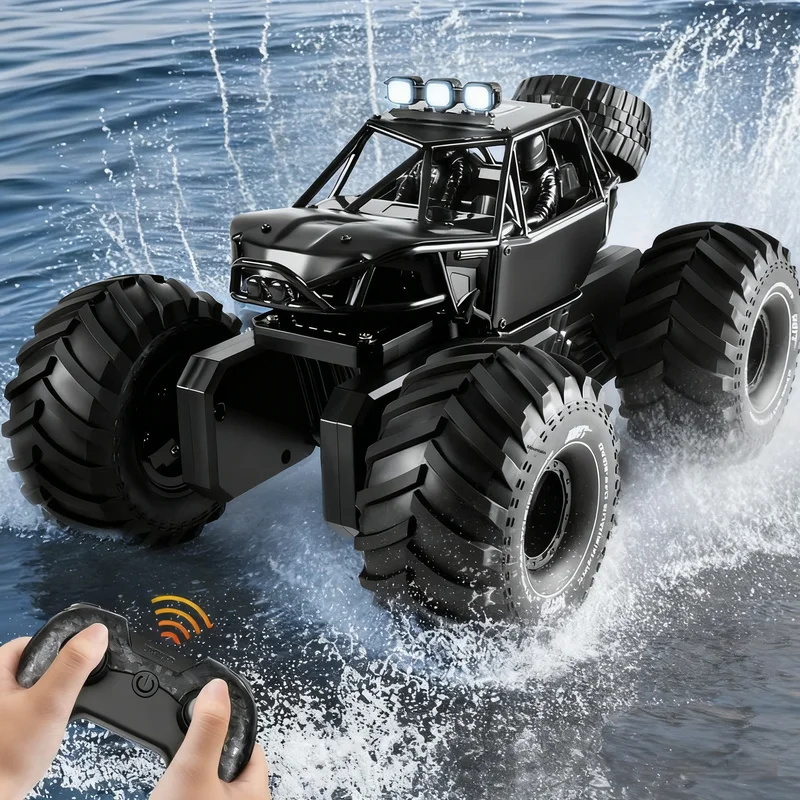 

Amphibious Four-Wheel Drive Off-Road RC Car for Kids Remote Control Water Toy Vehicle Birthday Gifts for Boys 2025 New Model