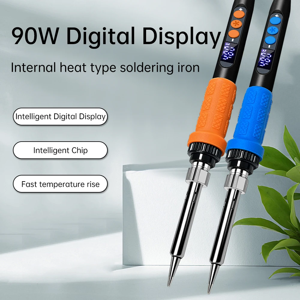 90W Adjustable Temperature Electric Soldering Iron LED Digital Display Welding Equipment Repair Tool Endothermic Soldering Pen