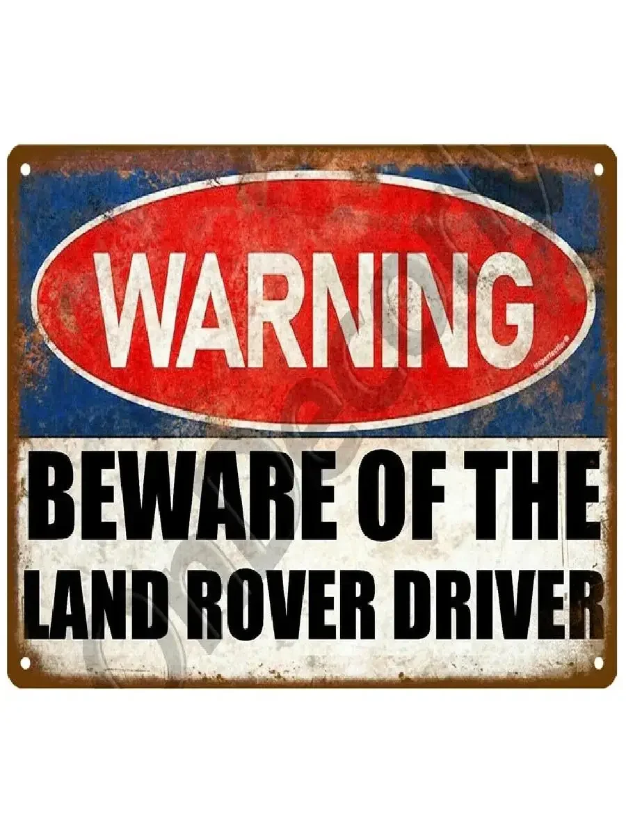 Vintage Land Rover Metal Tin Sign  Modern Garage Bar Cafe Wall Decor  Art Poster Plate  Home Decor Warning Sign