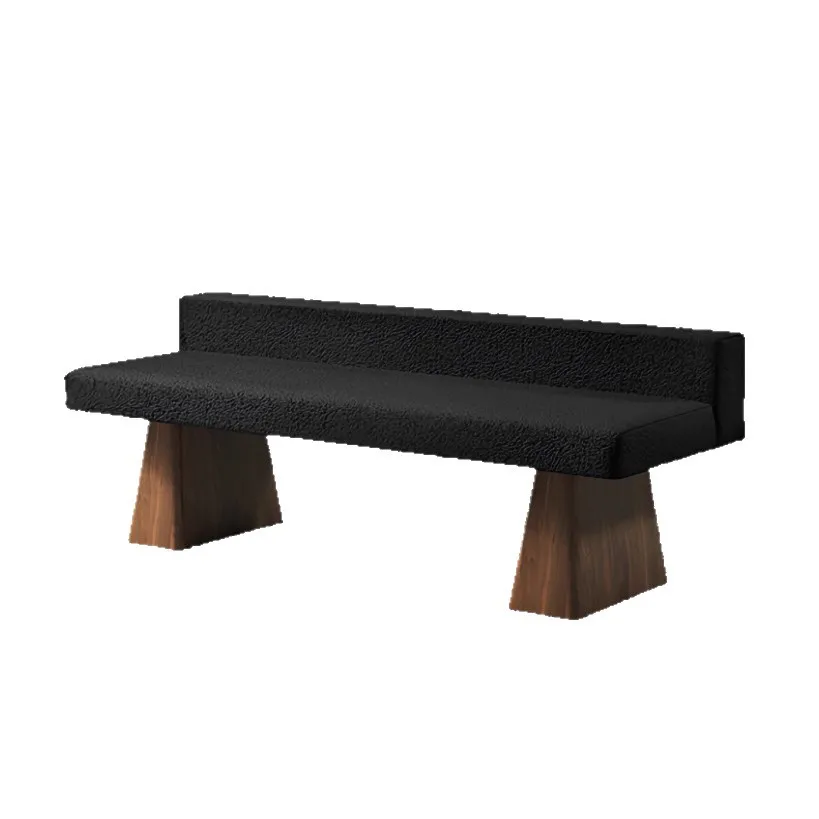 Small apartment living room wabi-sabi wind fabric double armless small sofa