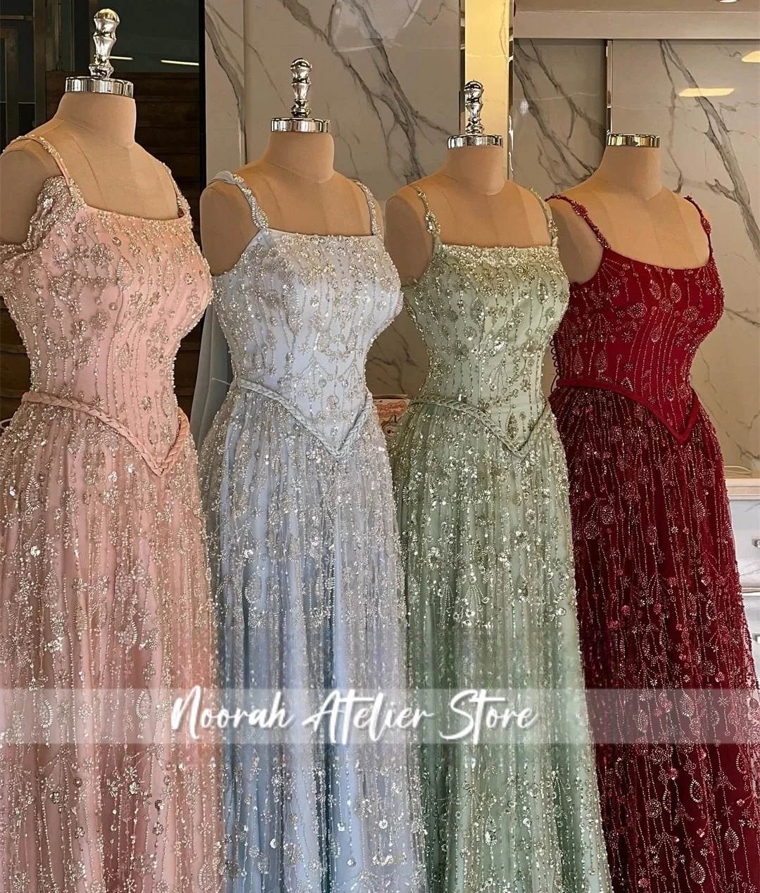 New Red Halter Beading Tassel New Luxury Women Evening Dresses 2025 Dubai Aline Long Party Gown Crepe Vestidso Customized