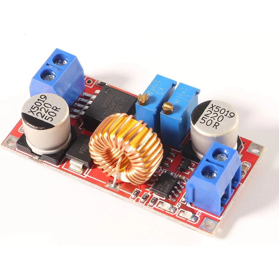 2 STKS XL4015 5A DC-DC Converter 4-38 V naar 1.25-36 V Verstelbare Step-Down Module met Koellichaam Step-Down Module XL4015 4 ~ 38 v 96%