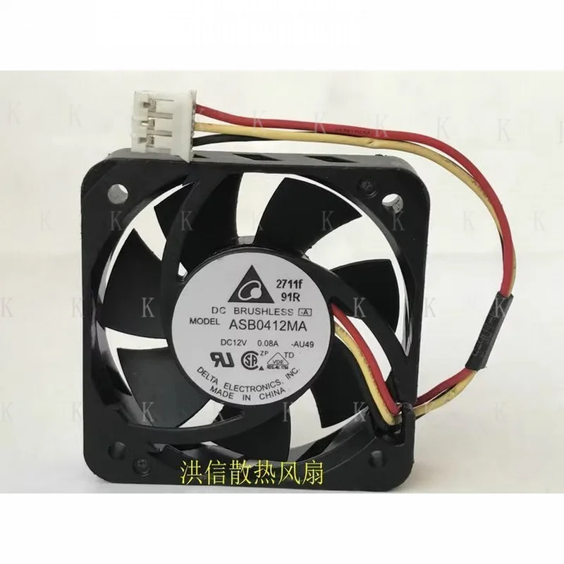 C  FOR 1PCS Delta ASB0412MA DC12V 0.08A 40*40*10MM 3-Pin Mute Cooling Fan