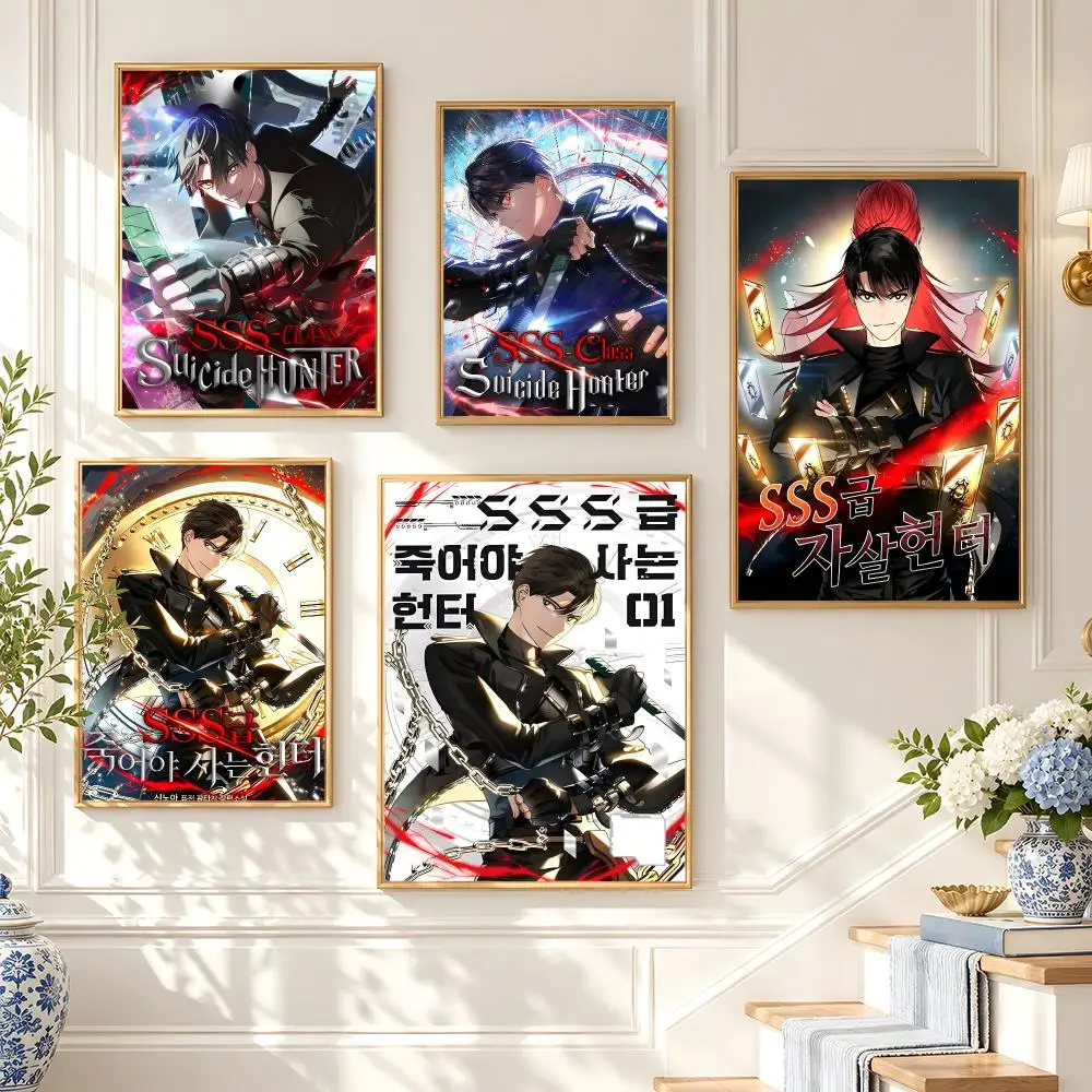 webtoon SSS-Class Suicide Hunter Poster Poster HD Frameless Preppy Style Wall Art Home Decor For Living Room Bedroom Gift