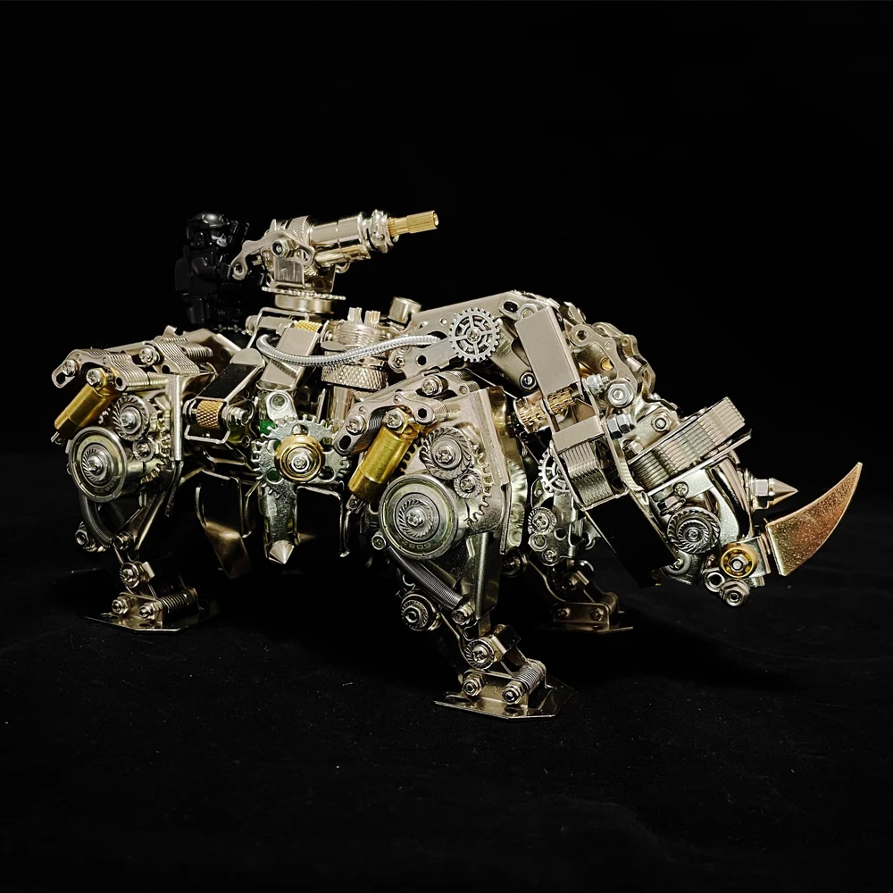 

Mechanical Rhino Metal Assembly Model Adult 3D Three-dimensional Puzzle Toy for Friends' Birthday Gifts