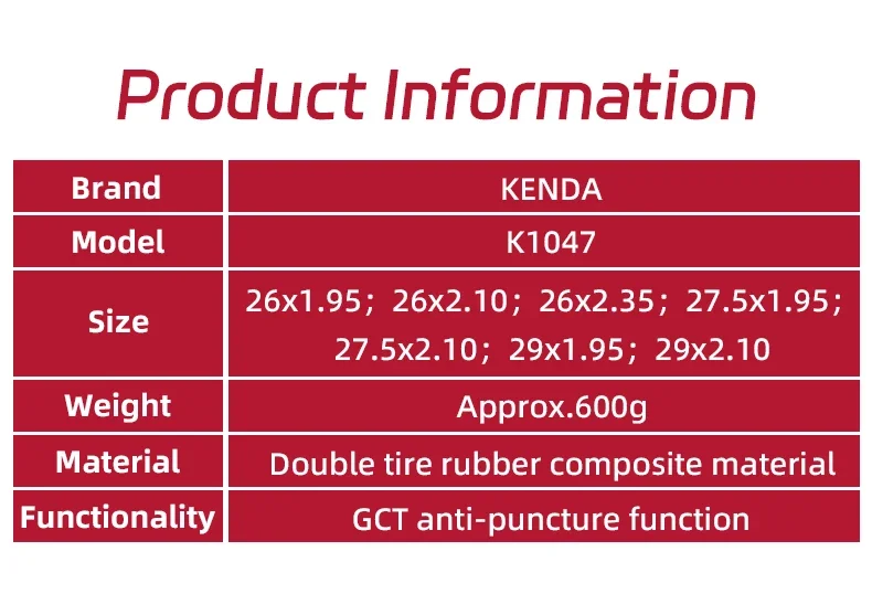 Kenda K1047 Mountainbike 26/27,5/29 Zoll x 1,95/2,10 faltbarer Außenreifen Pannenschutz Urltraheller Gummi-Faltreifen – Detail 2