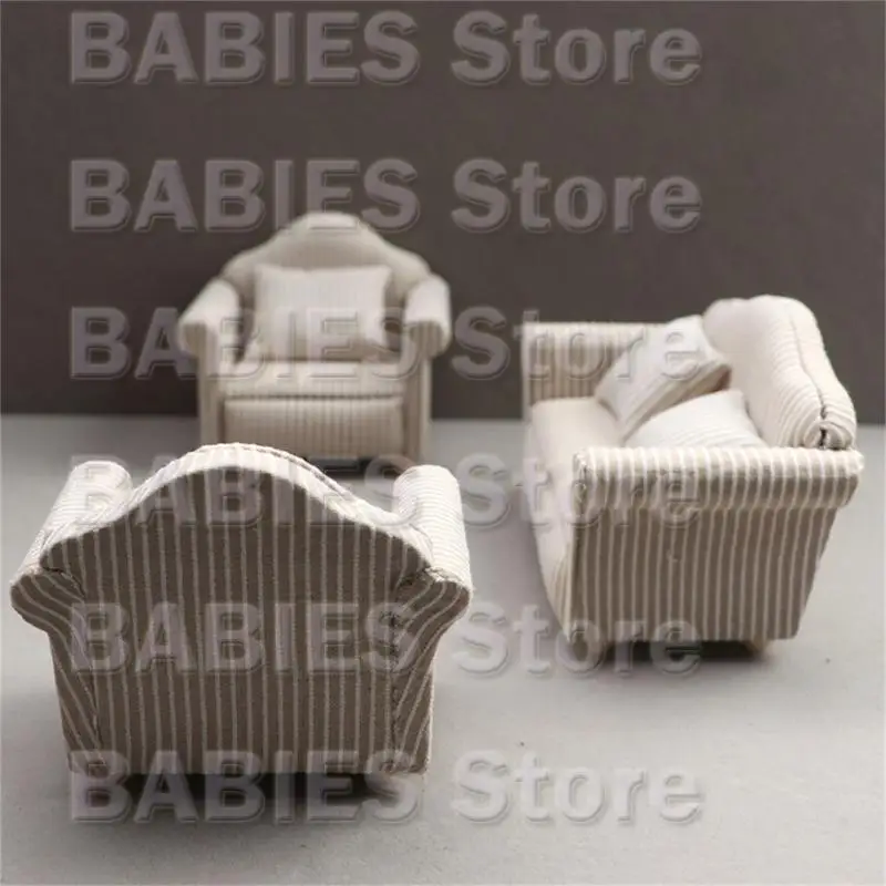 C9GB Doll House Loveseat Sofa Model Model Người mẫu Phụ kiện Thanh thiếu niên Girls cho 1:12 Trang trí phòng khách Dollhouse