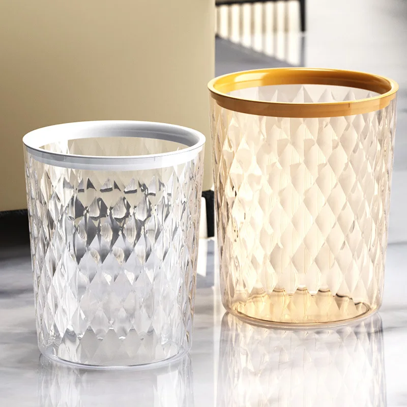 Haushalt Wohnzimmer Mülleimer transparenten Papierkorb große Kapazität Lagerung Eimer Küche und Schlafzimmer Müll Papierkorb