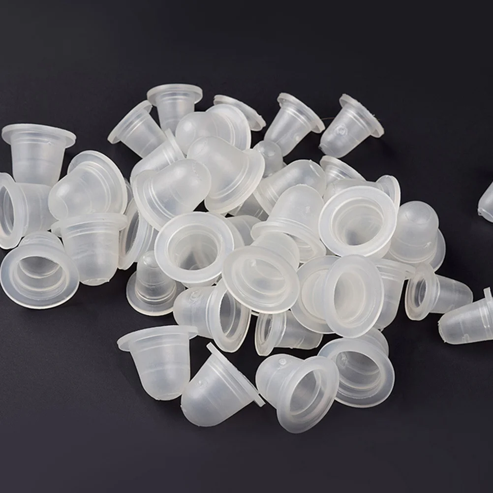 200 Stuks Wegwerp Siliconen Inkt Cups Uitstekende Pigment Retentie Geen Geur Veilig Sanitair Voor Tatoeëren En Microblading Make-Up
