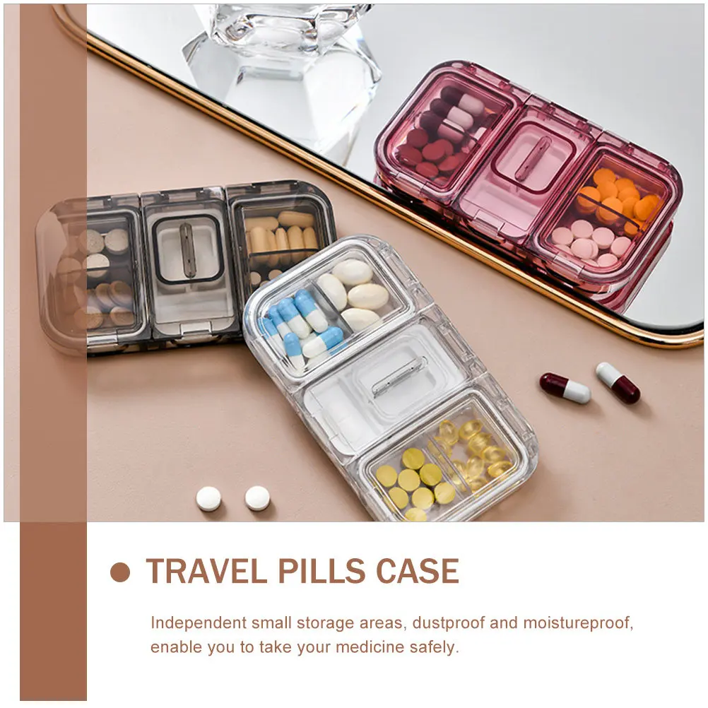 Travel Plastic Pills Box Multi-Grid Organizer Portable Medicine Case Daily Pill Dispenser Dustproof Moistureproof