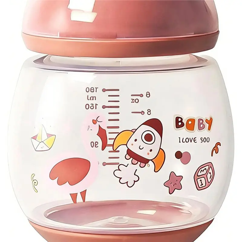 Excellent-Cute Baby Drinking Water Cup, 180Ml Goblet Baby Bottle Photography Props, Transparent Kids Juice Goblet
