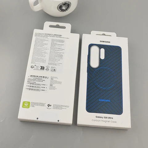 Чехол из карбона для беспроводной зарядки MagSafe для Samsung Galaxy S25 S26 Ultra S25Ultra S26U, жесткий защитный чехол для телефона