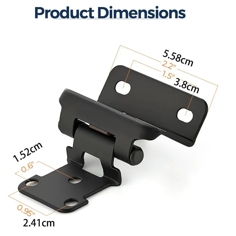 Semi-Concealed Overlay Cabinet Hinges Partial Wrap Adjustable Face Frame Hinges Soft-Close Self-Closing Hinges Hardware view 5