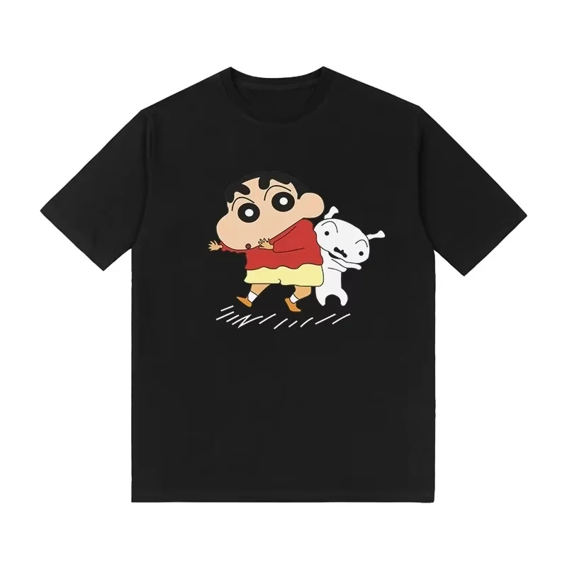 2026 Sommer Crayon Shin Chan Cartoon-Print Baumwoll-T-Shirt für Kinder und Erwachsene, Rundhals, Lässige Streetwear, Weiches, Bequemes, Modisches Oberteil – Detail 4