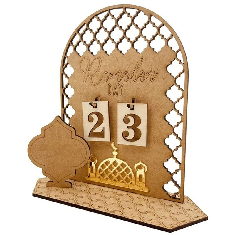 

Wooden Ramadan Calendar Decorations Countdown Calendars Decorations 30 Day Eid Mubarak Ramadan Party Ornament