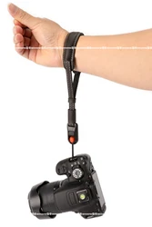 Universal Quick Release Buckle Camera Beads PU Leather Hand Wrist Strap
