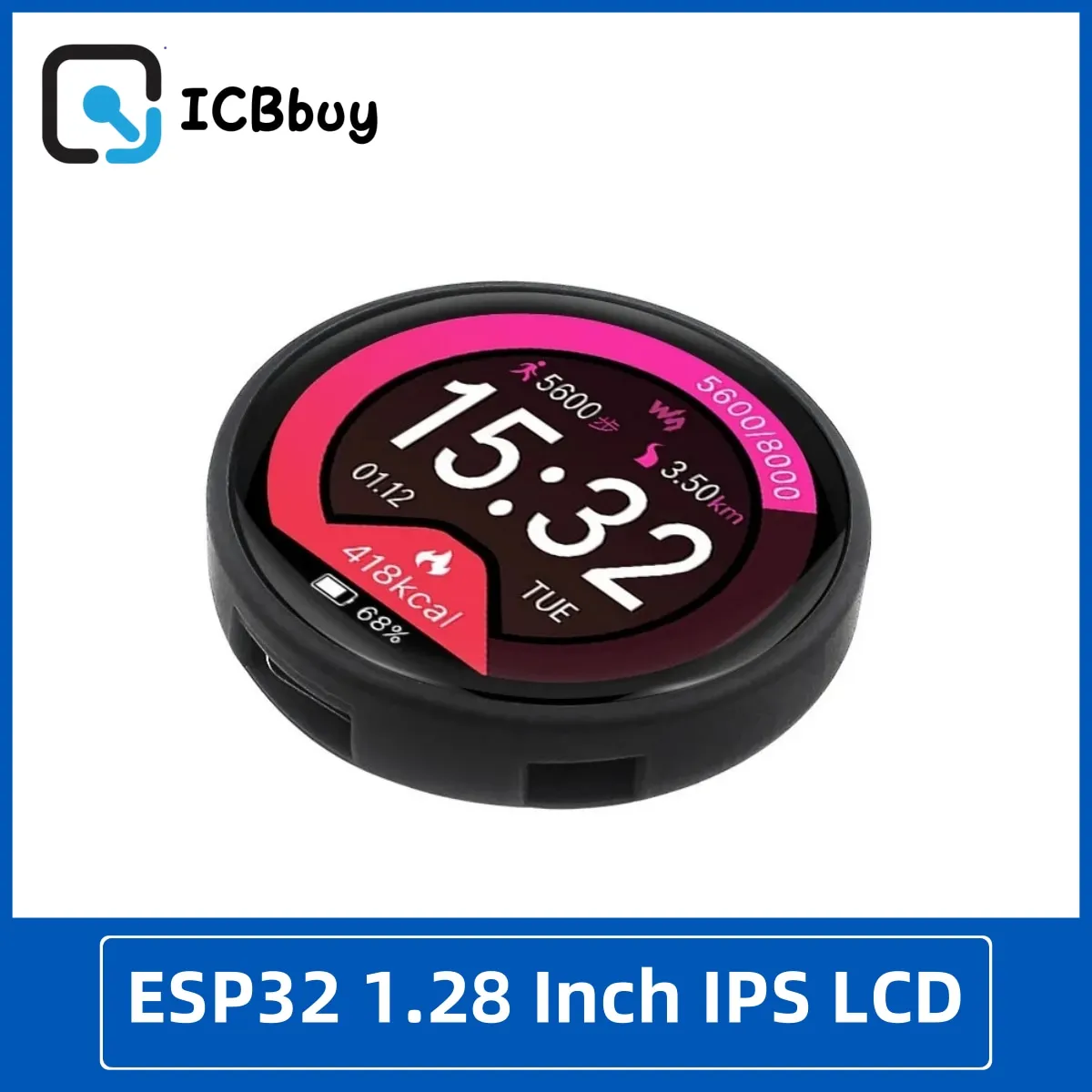 ESP32-C3 Development Board 1.28 Inch Round LCD Display Screen WiFi Bluetooth Module 1.28inch lcd Touch