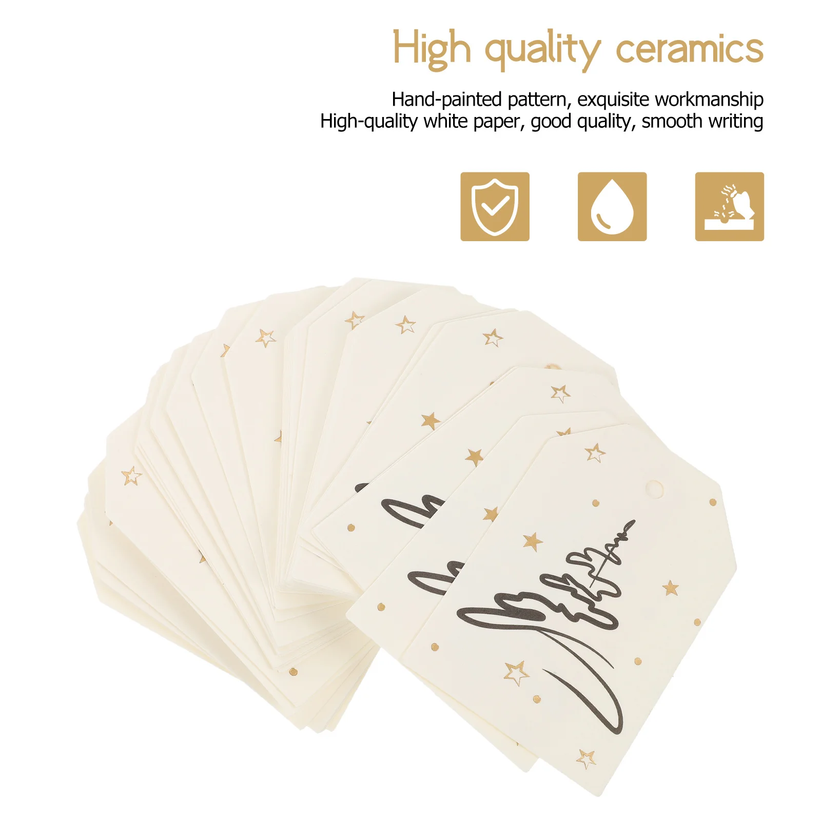 200 قطعة بطاقة عيد الميلاد العلامات الزخرفية مطلية بالذهب ملصقات هدايا عيد الميلاد معلقة علامات ورقية شجرة عيد الميلاد ديكور معلق ملصقات الهدايا #2