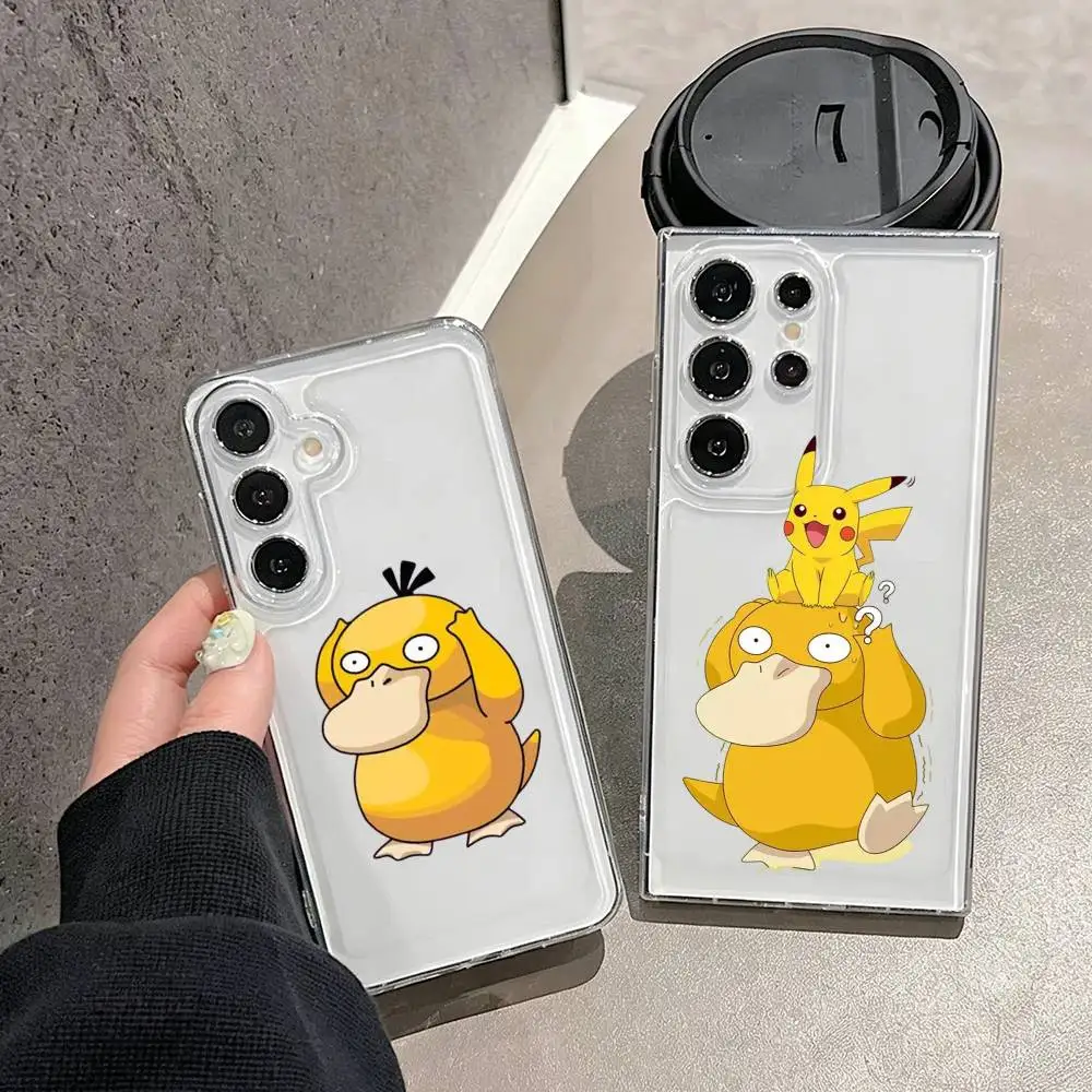Cute P-Psyducks Mens Fave  Phone Case For Samsung S25,S24,S21,S22,S23,S30,Ultra,S20,Plus,Fe,Note,10,9,5G Transparent Cover