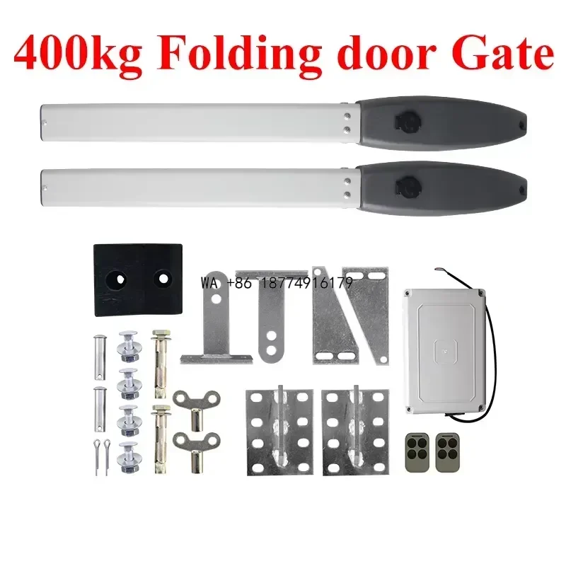 wmwmnu 400KG Automatic Double Leaf Swing Door Opener Swing Gate Actuator Operator Arms Drive Courtyard Garage Access