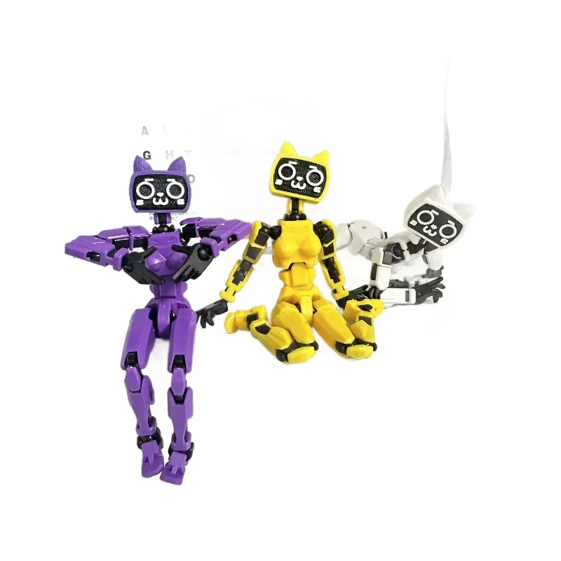 2026 3D Printed Dummy13 TV Man Figure Cat Ear Hakimi Articulated Kawaii Doll Multi-Joint Model Toy Gift for Hobby Collectors