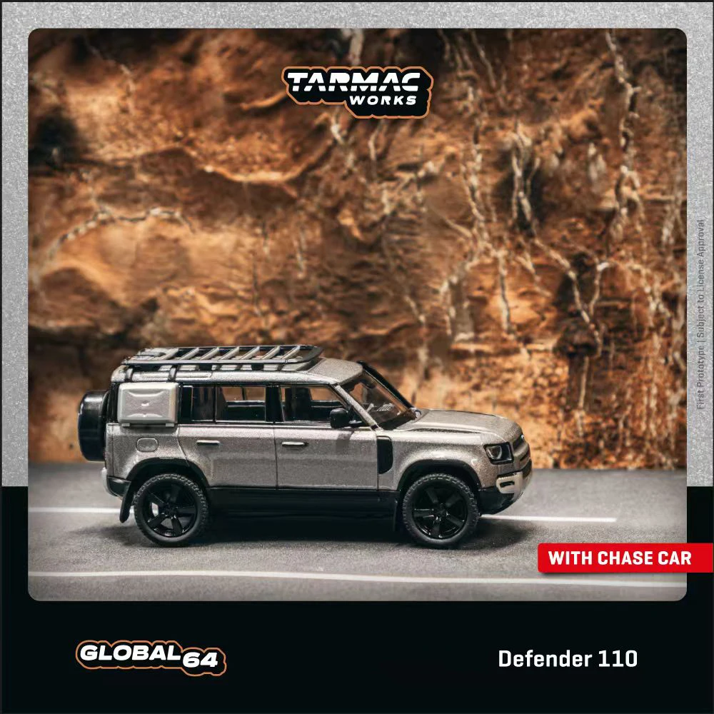 PreSale TW 1:64 Defender 110 Grey Metallic Diecast Car Model Collection Miniature Toy Tarmac Works