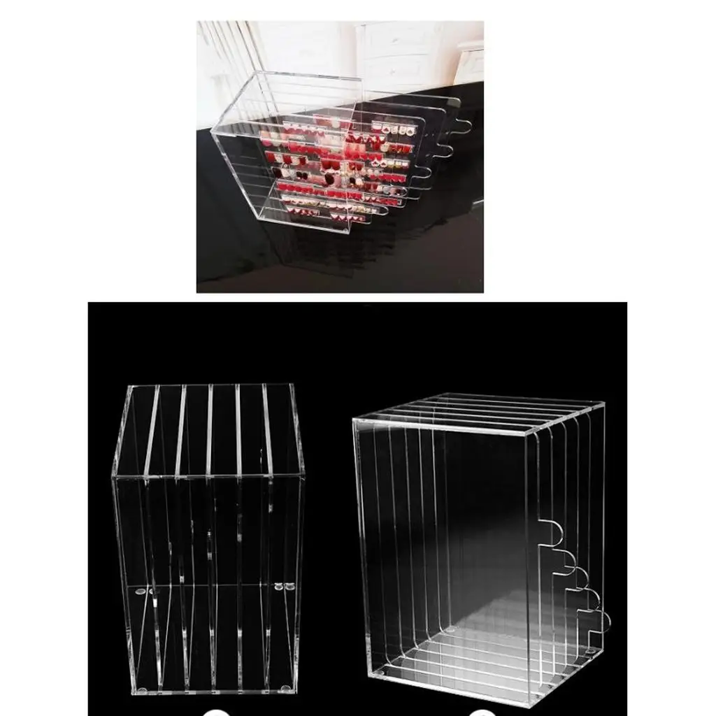 Professional Acrylic Storage Box False Nail Tips Practice Display Stand Holder Manicure Tools