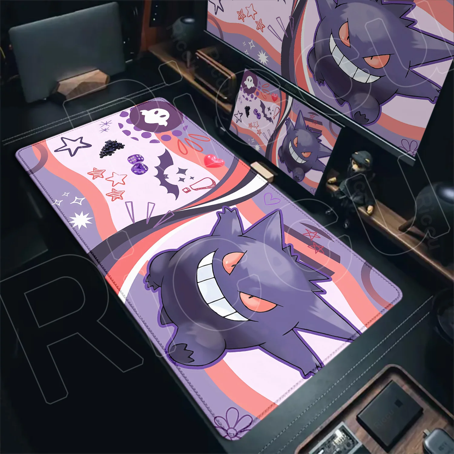 New PC Gamer P-pokemons Umbreon Gengar Desk Mat Table Mouse Pads Mouse Pad Computer Keyboard Carpet Gaming Accessories Mousepad