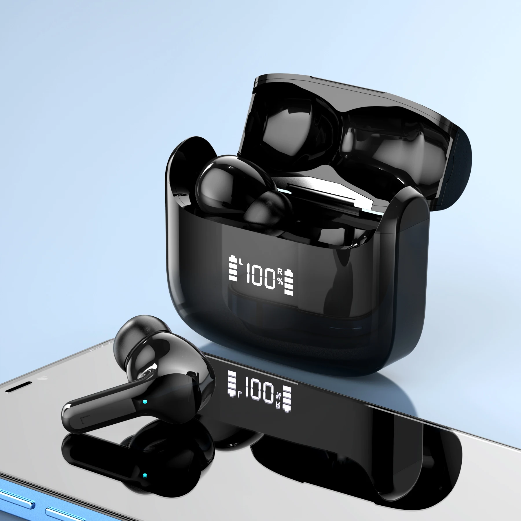 2025 B-BLAST i13 سماعات شاشة ديجيتال 8 ساعات ENC سماعات TWS إلغاء الضوضاء سماعة أذن لاسلكية حقيقية مع ميكروفونات