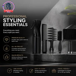 3/4/5pcs/lot Black Hair Comb Set Styling Hairdressing Comb Men's hair comb Barber Training Tail Comb Salon Studio HairCut Comb