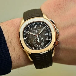 SpecPrint& Sohne-Montres de sport pour hommes, orange, marque supérieure, montre-bracelet en caoutchouc de luxe, montre chronographe à la mode