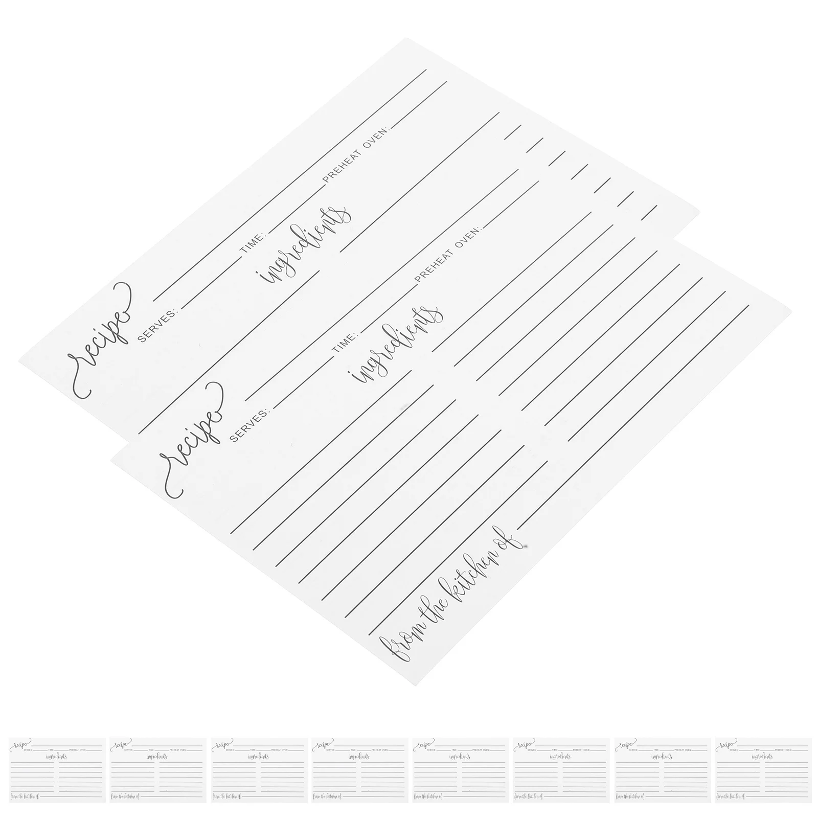 50pcs Recipe Cards for Electric Pressure Cooker Anti Blocking Cover Double Sided Blank Message Paper Notes