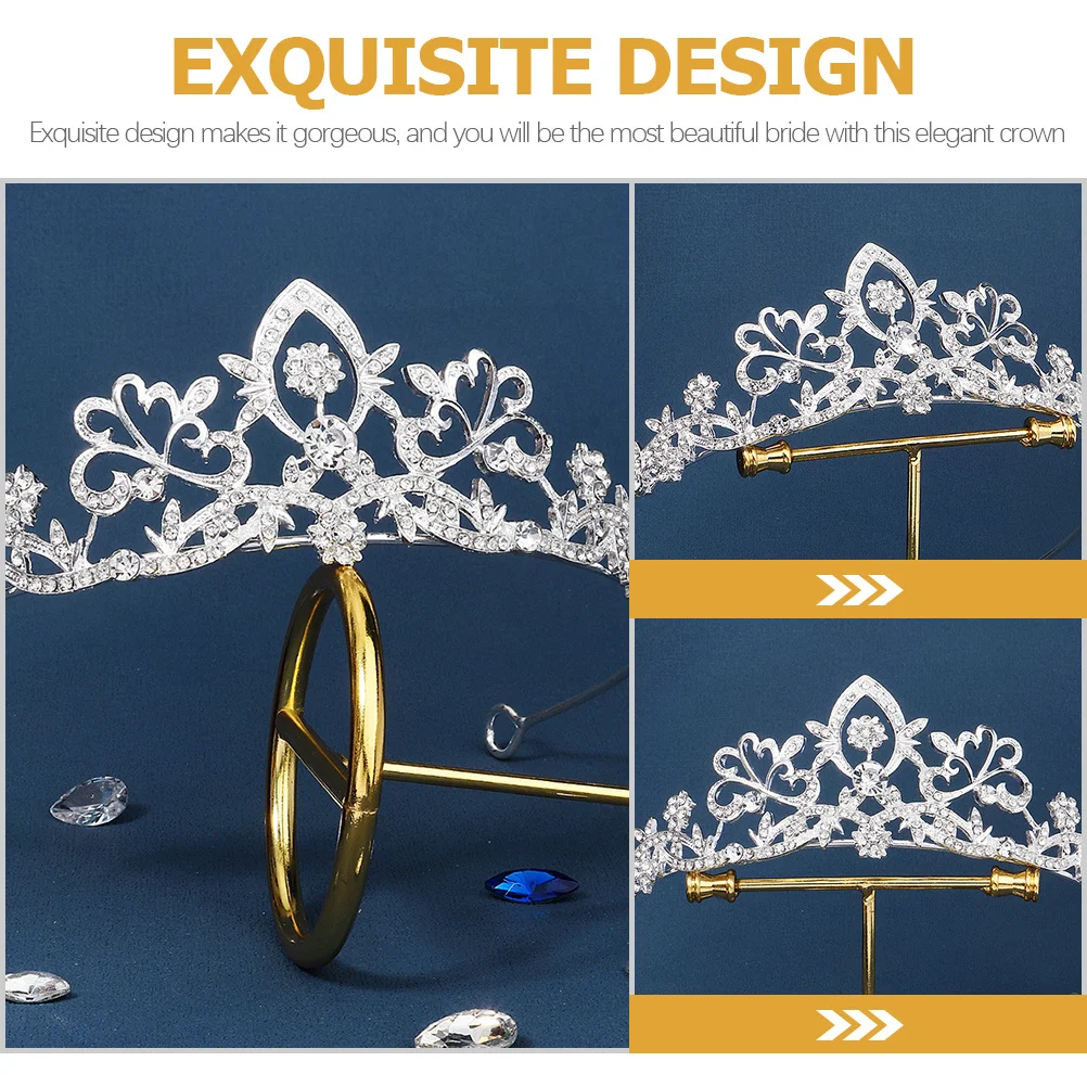 

Elegant Vintage Wedding Crown Rhinestone Alloy Bridal Tiara Hair Decor for Bride Party Cosplay Celebration Banquet Accessories