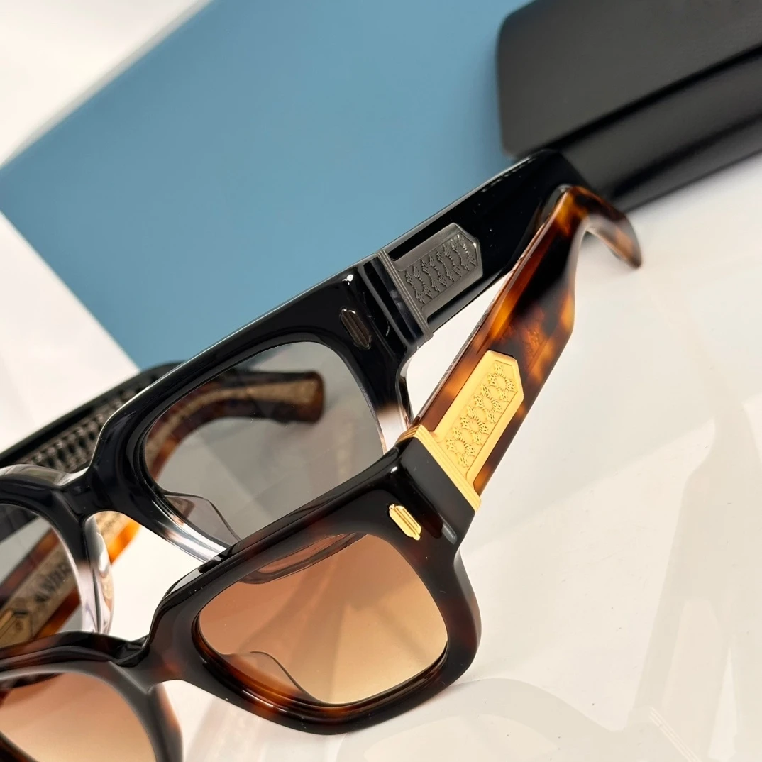 HOLLYWOOD Sunglasses Man Woman,Head-Turning Thick Square Shades,Glossy Black Frame,Dark Grey Lens UV400 Eyewear
