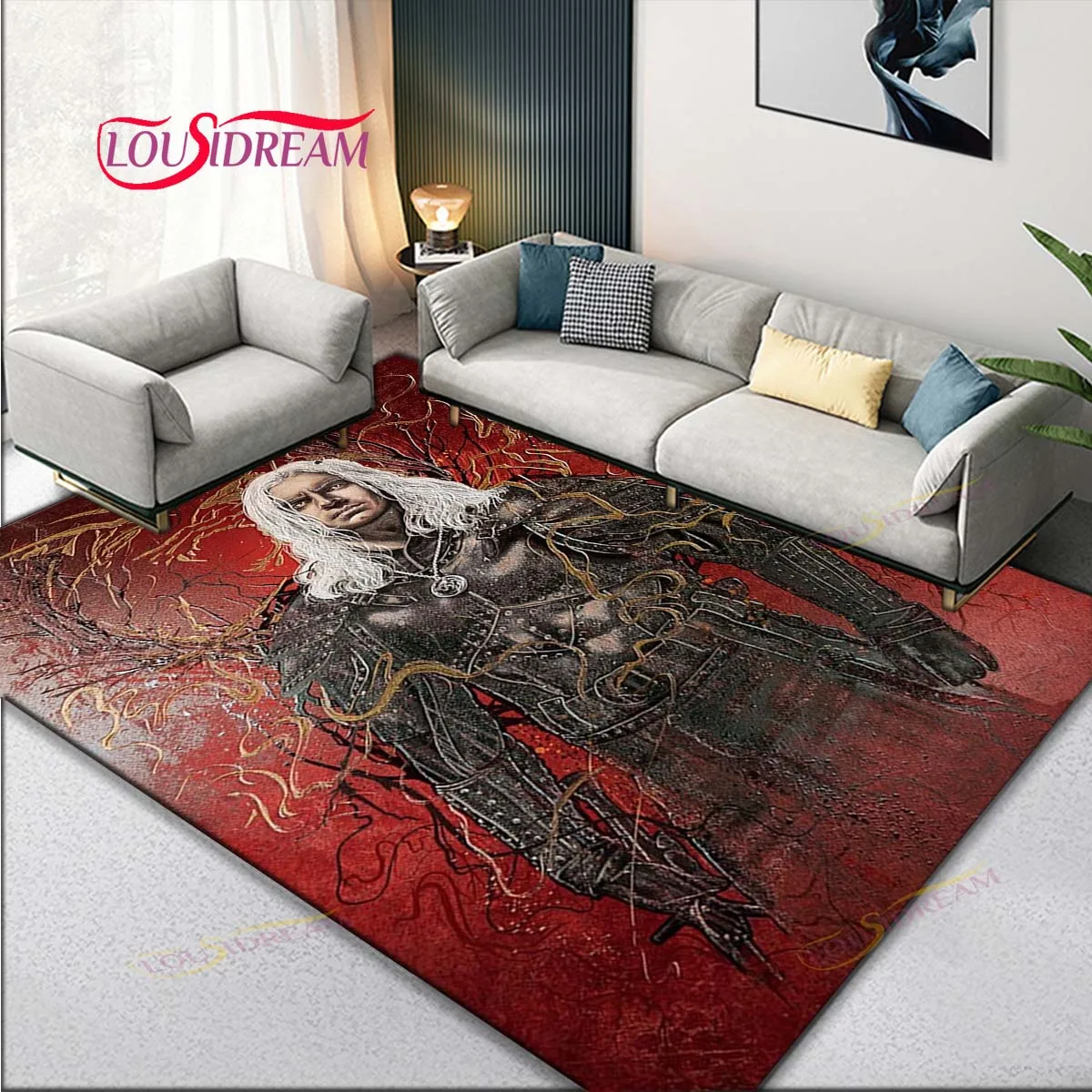 Game Room The W-Witcher Art Decor Carpets Rug Tapete Floor Area Large Mat for Home Bedroom Living Room Decoration Aesthetic Gift