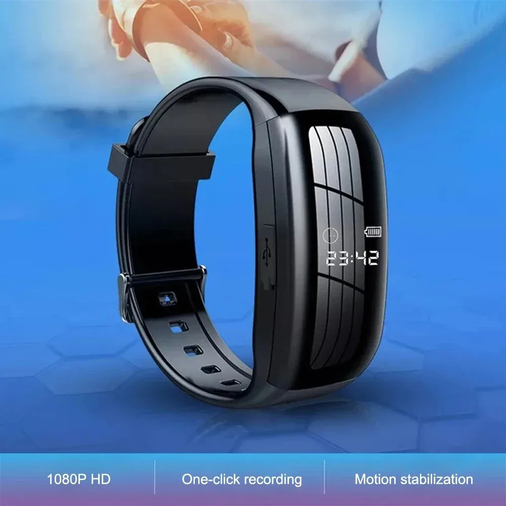 ساعة مسجل احترافية 1080P HD كاميرا الحركة الرياضية فيديو صوت ساعة محمولة كاميرا صغيرة مناسبة للاجتماعات الخارجية #2