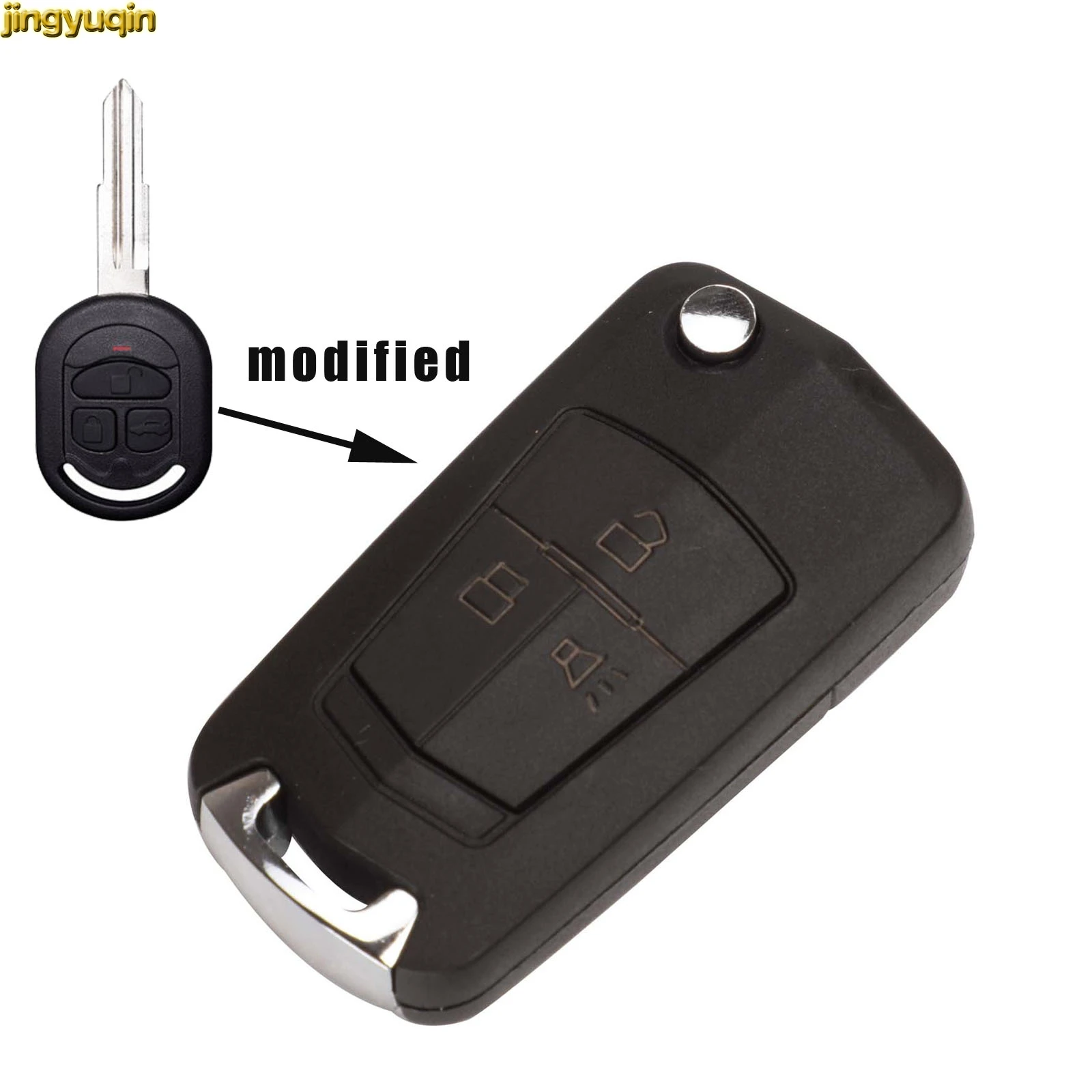 

Jingyuqin 3 Buttons Modified Remote Car Key Shell Case for Chevrolet Lacetti/Optra/Nubira Vehicle Pocket Alarm 2005-2009