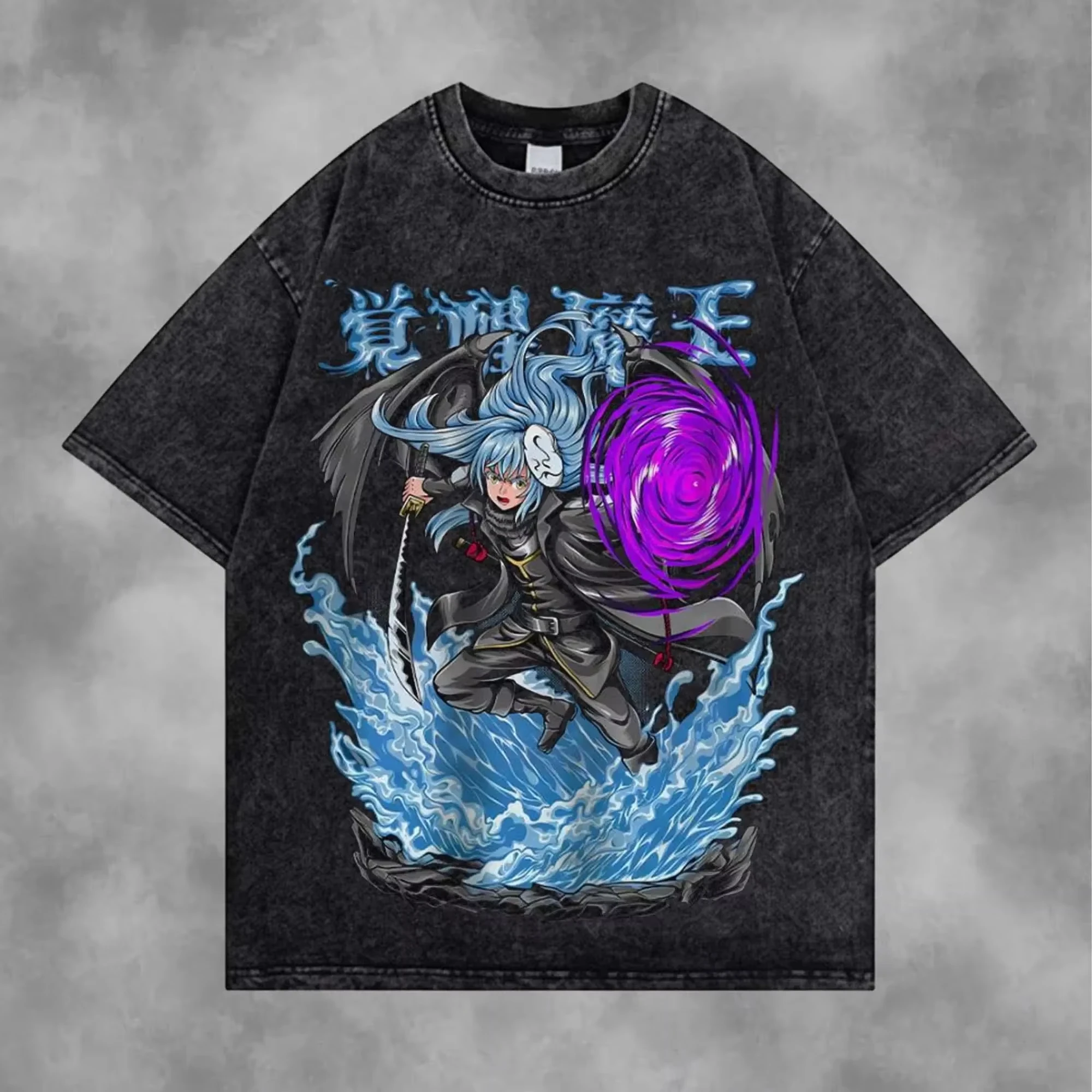 Harajuku Style T-Shirt, Anime That Time I Got Reincarnated as a Slime Rimuru Tempest Cute Slime Cool Human Form Graphic T-shirt