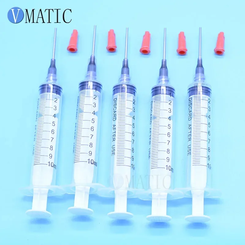 

Free Shipping 2023 Non Sterilized Plastic Syringe + 5Pcs 1'' 16G Dispensing Needle + 5Pcs Syringes With Cap/Stopper