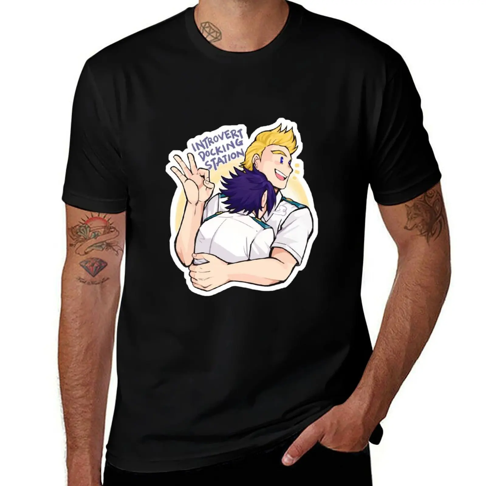 Introvert Docking Station T-Shirt Plus Size Street Style Tee