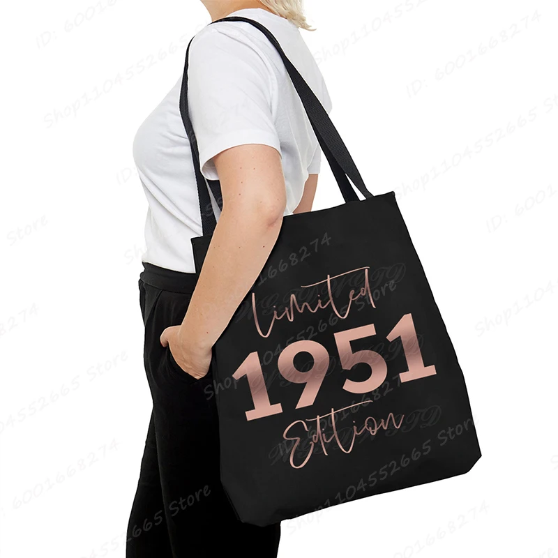 Fashion Limited 1949-1959 Edition Print Tote Bags Women Harajuku Shopper Handbag Shoulder Shopping Bag Retro 50's Canvas Bag