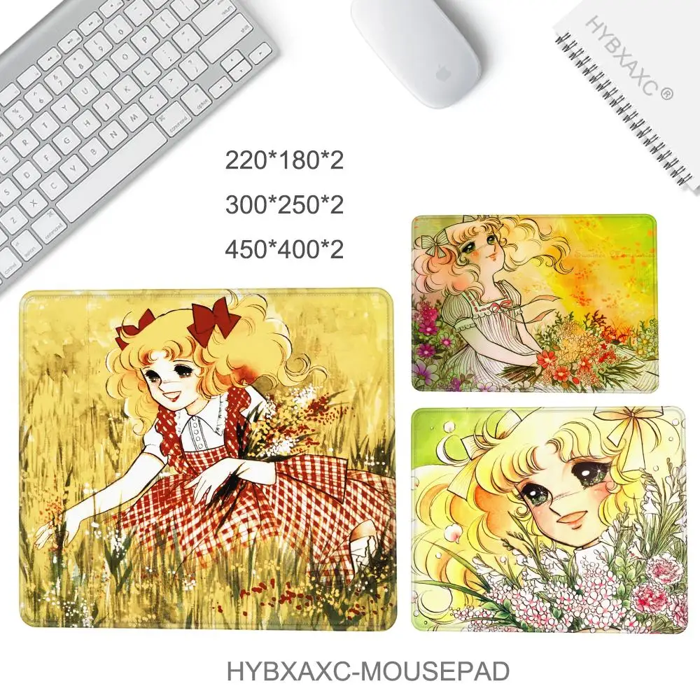 Small Mouse Pad Candy Candy Desk Mat Anime Mat Kawaii Mousepad Rubber Accessories for Pc Rugs Desk Pad Mousepad Company Keyboard