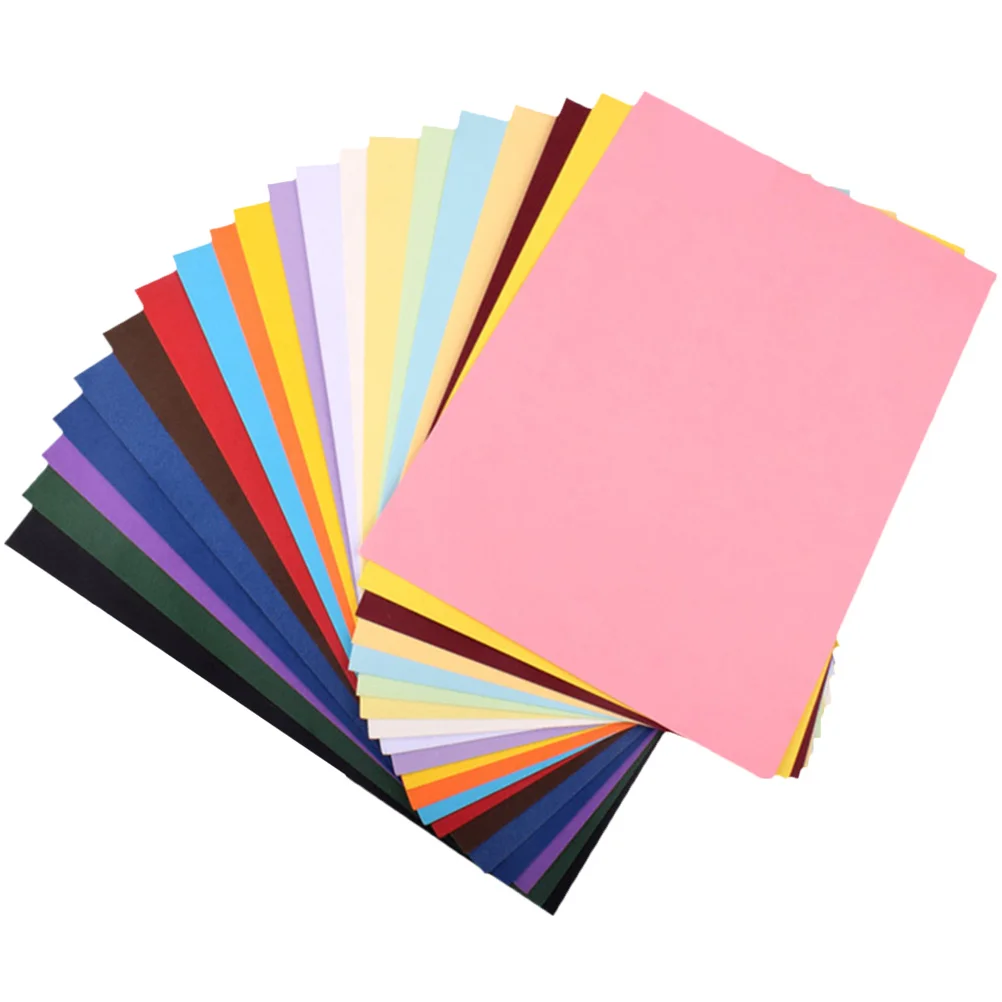 

50Pcs A4 Colorful Cardboard Thickened Environmental Friendly Paper 10 Colors Bright Nonfading for Art Painting Paper