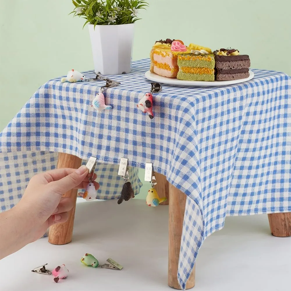 8가지 스타일 새 테이블보 무게 클립 식탁 장식 클립 펜던트 수공예 테이블보 클램프 테이블보 무게 금속 포함